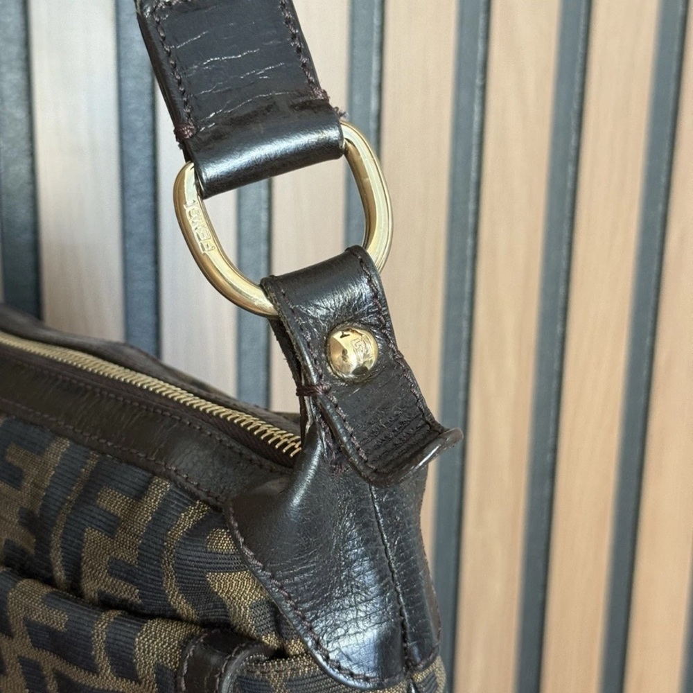 Fendi Chef Zip Crossbody Bag Zucca Canvas - Picture 6 of 11